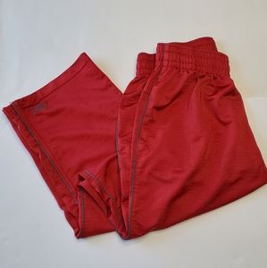Vintage Reebok Men’s Y2K Red Mesh Track Basketball Pants Zipper Hem size L